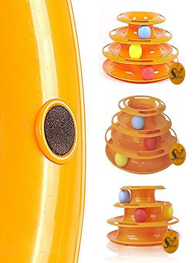 Sage Square Cat's 3 Layers Tower Pet Intelligence Crazy Play Tray Toys Interactive Toy - Image 3